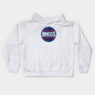 Minnesota Retro Baseball - White Kids Hoodie